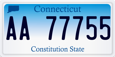 CT license plate AA77755