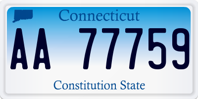 CT license plate AA77759