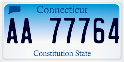 CT license plate AA77764