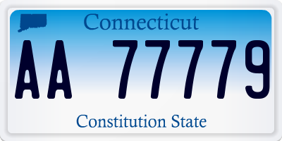CT license plate AA77779