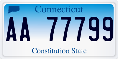 CT license plate AA77799