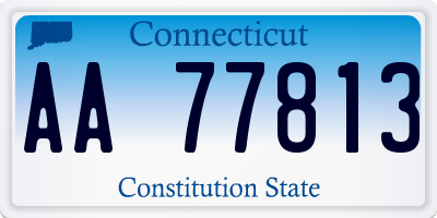CT license plate AA77813