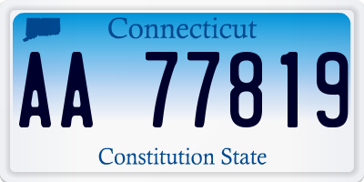 CT license plate AA77819