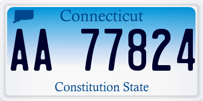 CT license plate AA77824