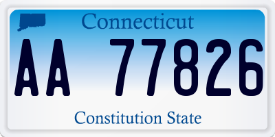 CT license plate AA77826