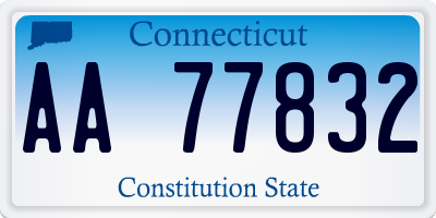 CT license plate AA77832