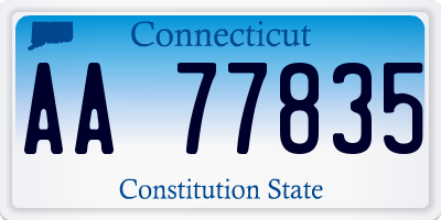 CT license plate AA77835