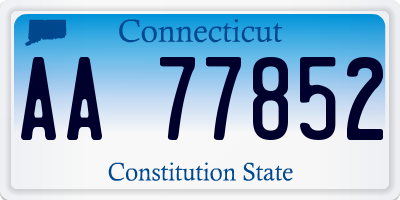 CT license plate AA77852