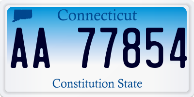 CT license plate AA77854