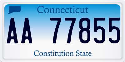 CT license plate AA77855