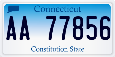 CT license plate AA77856