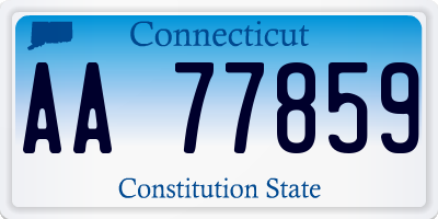 CT license plate AA77859