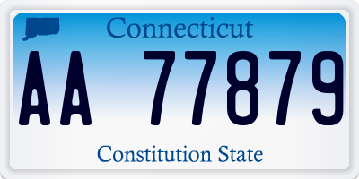 CT license plate AA77879