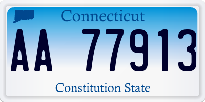 CT license plate AA77913