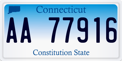 CT license plate AA77916