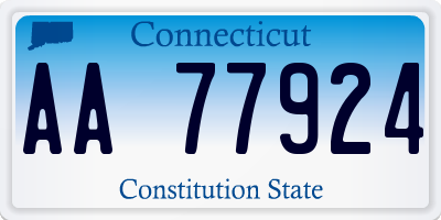 CT license plate AA77924