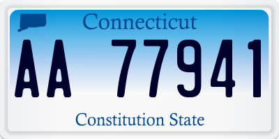 CT license plate AA77941
