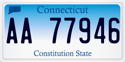CT license plate AA77946