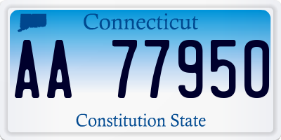CT license plate AA77950
