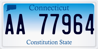 CT license plate AA77964