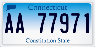 CT license plate AA77971