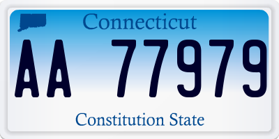 CT license plate AA77979