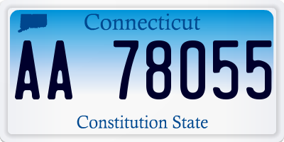 CT license plate AA78055
