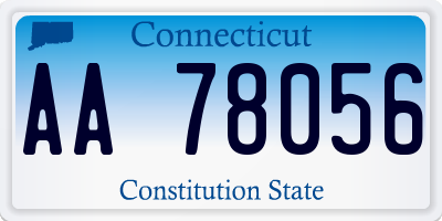 CT license plate AA78056