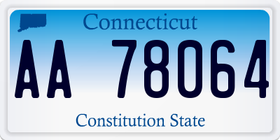 CT license plate AA78064