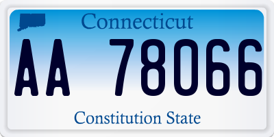 CT license plate AA78066