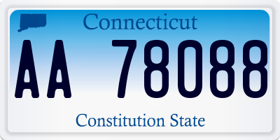CT license plate AA78088