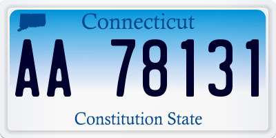 CT license plate AA78131
