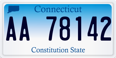 CT license plate AA78142