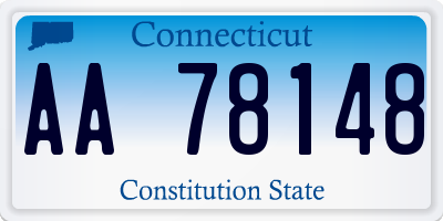 CT license plate AA78148