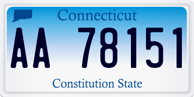 CT license plate AA78151
