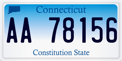 CT license plate AA78156