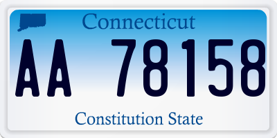 CT license plate AA78158