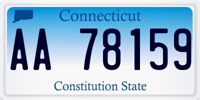 CT license plate AA78159