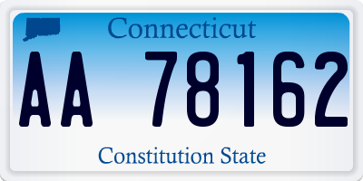 CT license plate AA78162