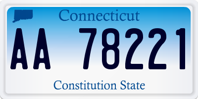 CT license plate AA78221