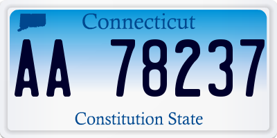 CT license plate AA78237