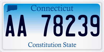 CT license plate AA78239