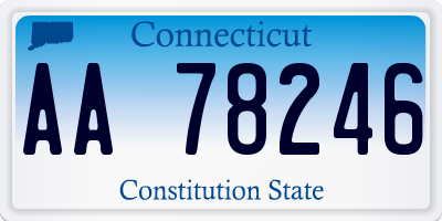 CT license plate AA78246