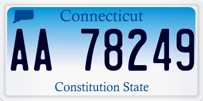 CT license plate AA78249