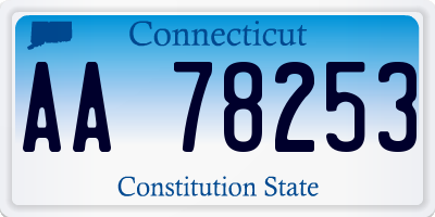 CT license plate AA78253