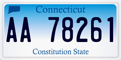 CT license plate AA78261