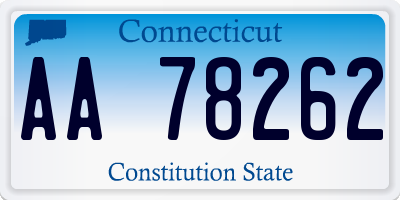 CT license plate AA78262