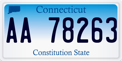 CT license plate AA78263