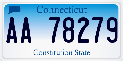 CT license plate AA78279