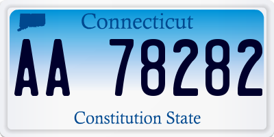 CT license plate AA78282